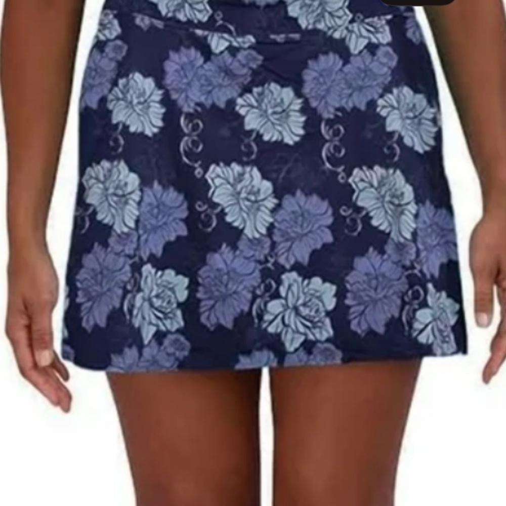 Tranquility navy floral skort golf/tennis/shopping  S NWT